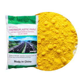 Road Paint Factory - Bs3262 Standard Yellow White with Hot Melt Glass Beads Resin