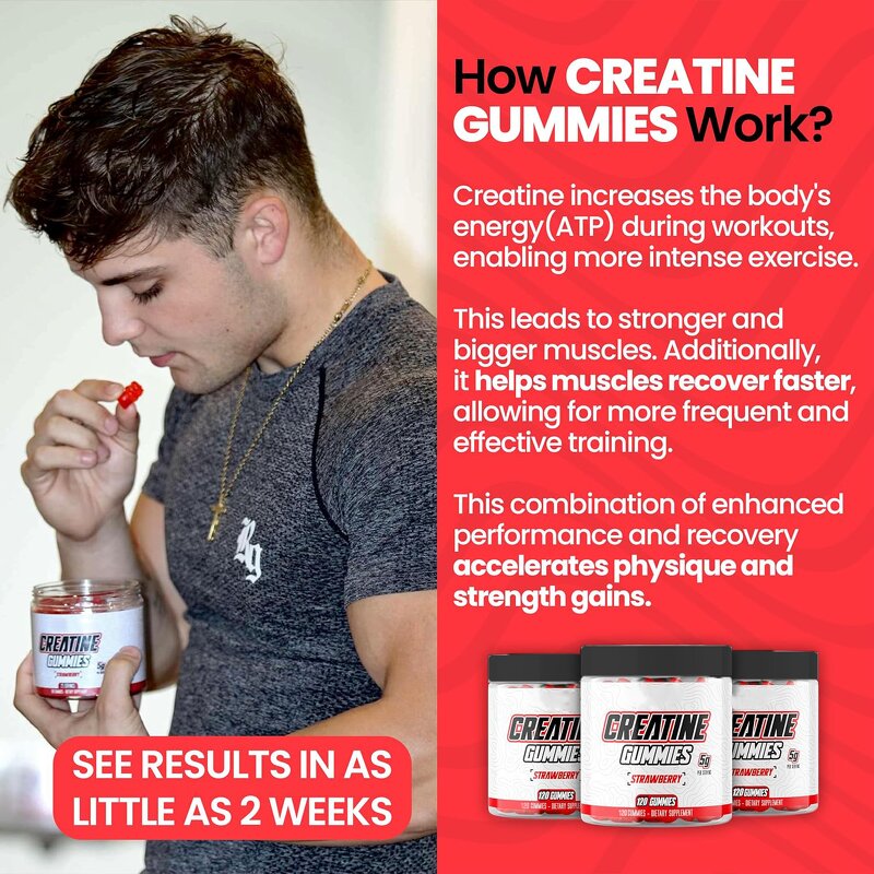 Pre-Workout Gummy Supplier - Private Label Creatine Muscle Growth