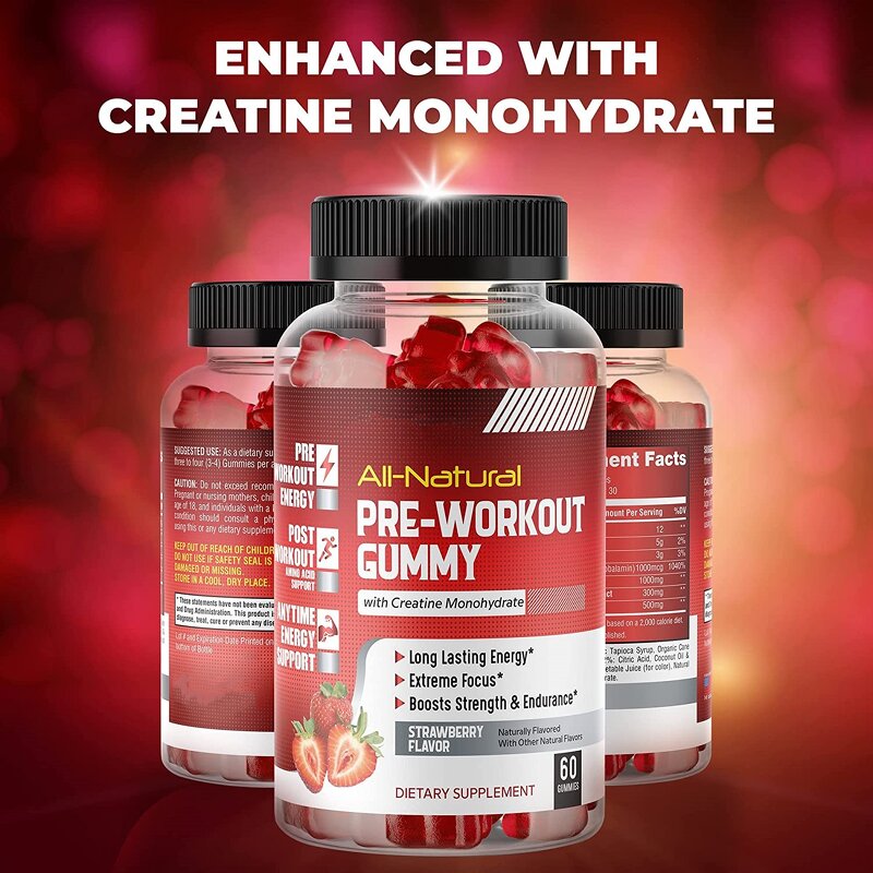 Pre Workout Gummy Supplier - Natural Supplement Energy Protein