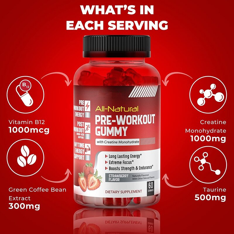 Pre Workout Gummy Supplier - Natural Supplement Energy Protein