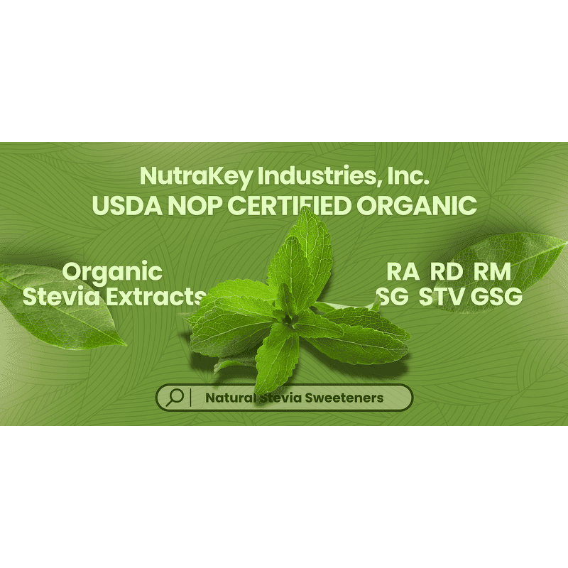 Stevia Extract Powder Factory - USDA Organic RA RD Blend Zero Calorie