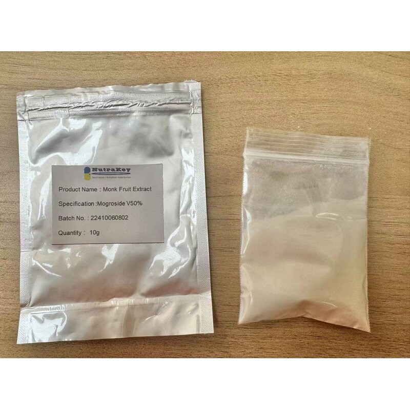Monk Fruit Sweetener Supplier - Mogroside V50% Fine Powder in Stock