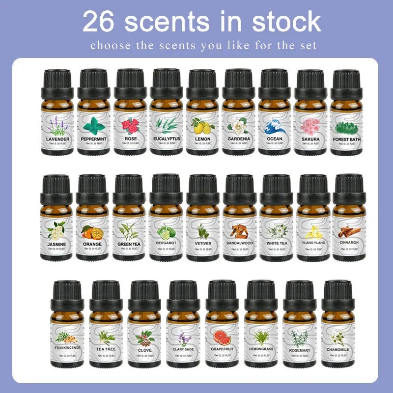 Diffuser Oil Set Factory - 6 Pack Water-soluble Fragrance Essential Oil Private Label OEM