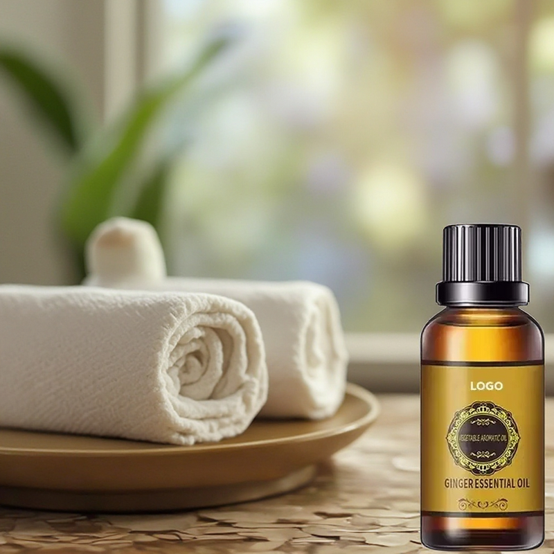 Ginger Essential Oil Supplier - Organic Pure Natural 10ml OEM Bottle Fresh Sweet for Spa Massage