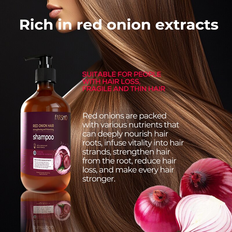 Hair Loss Shampoo Supplier - Red Onion Extract Strengthening for Thin Hair