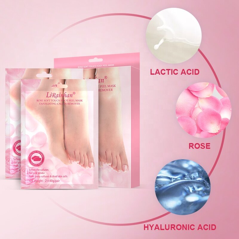 Foot Peel Mask Manufacturer - Custom Natural Organic Pink Rose
