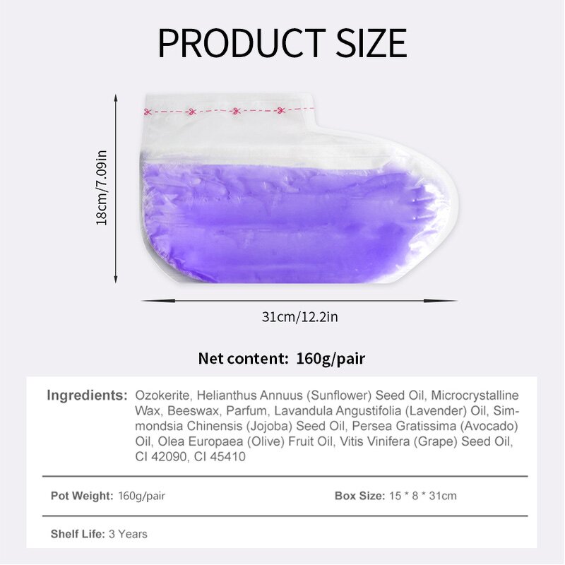 Paraffin Wax Foot Mask Factory - Lavender Brightening Moisturizing