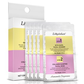 Facial Mask Set Supplier - 2 Steps with Witch Hazel Cleanser Collagen