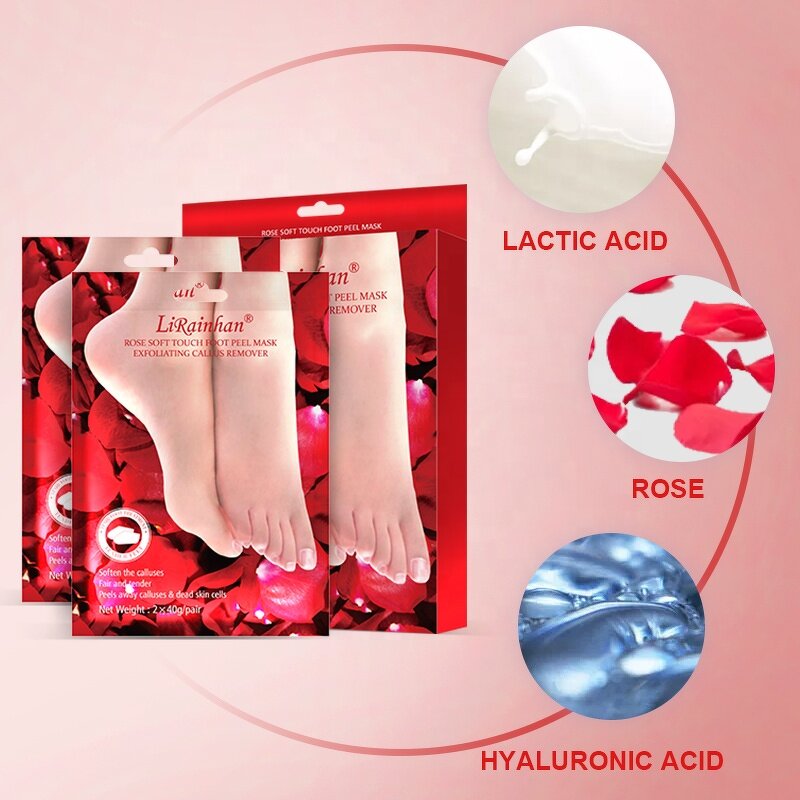 Foot Peel Mask Supplier - Red Rose Exfoliating Hydrating Sheet