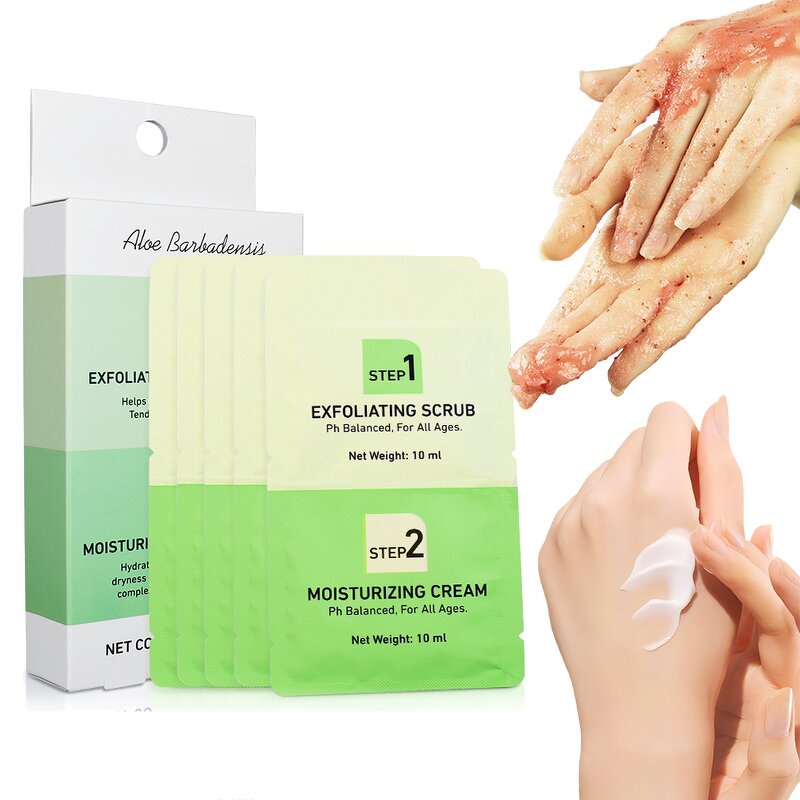 Hand Care Set Factory - 2 in 1 Whitening Exfoliating Cream