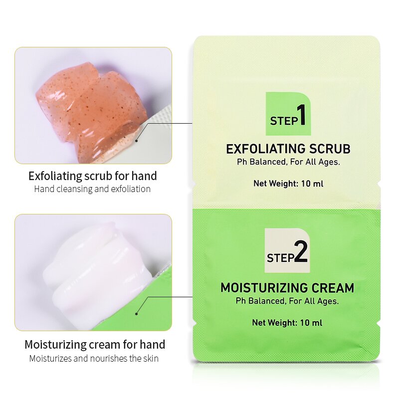 Hand Care Set Factory - 2 in 1 Whitening Exfoliating Cream