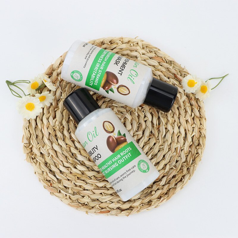 Hair Set Supplier - Argan Oil Shampoo Mask Travel Set Keratin