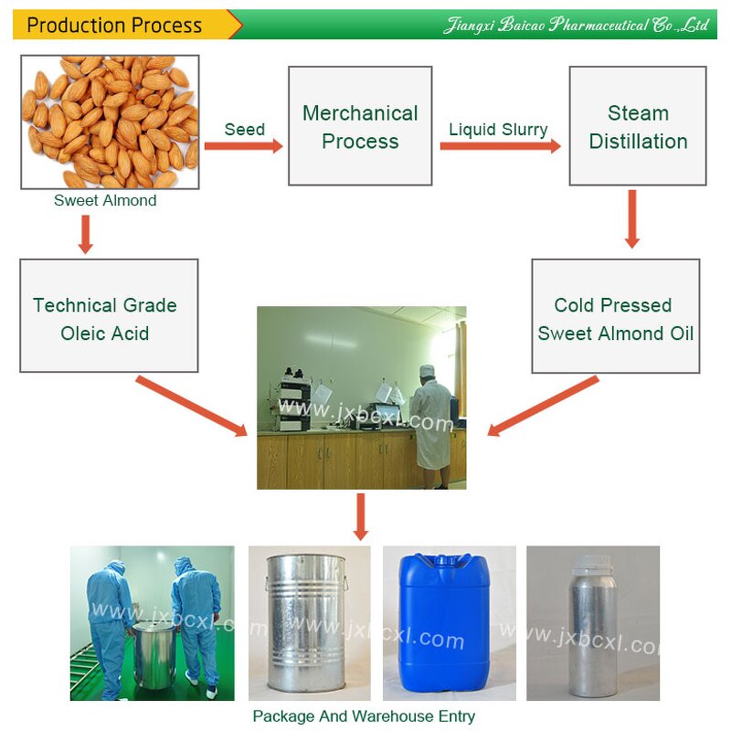 Sweet Almond Essential Oil Factory - 100% Pure Wholesale Price for Aroma Diffusion Cosmetic