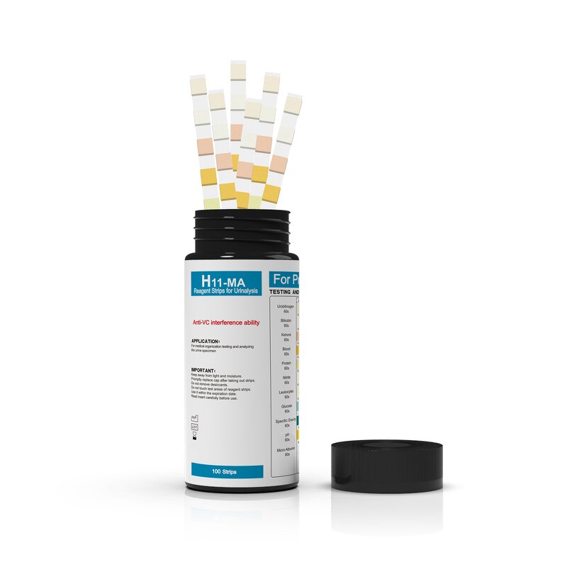 Urine Test Strips Supplier - 11 Parameters URS-11MA Microalbumin