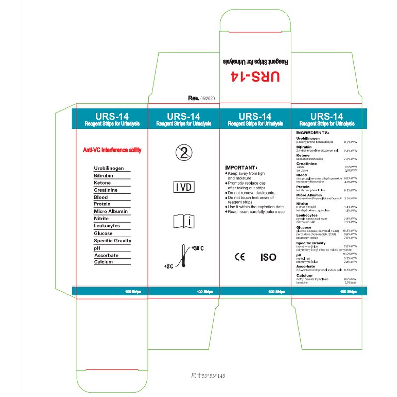 Urine Test Strips Factory - Hot Selling URS-14 Multi Diagnostic