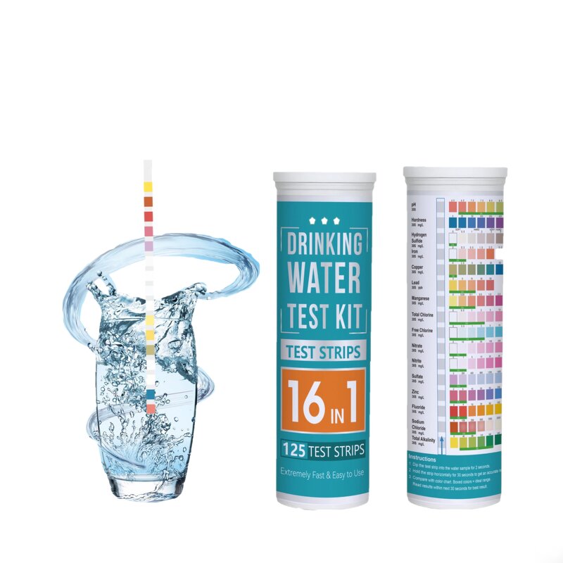 Water Quality Test Strips Factory - 17 in 1 for Drinking Pool Pond