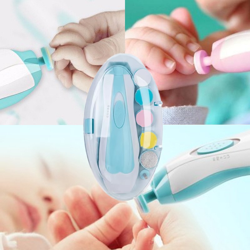 Professional Electric Nail Clipper Cutter Trimmer Scissors Kit Infant Manicure File Drill Light for Newborn Kids Adults