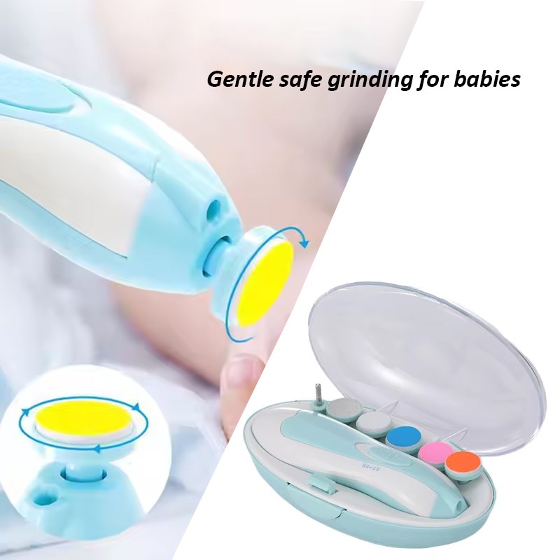 Professional Electric Nail Clipper Cutter Trimmer Scissors Kit Infant Manicure File Drill Light for Newborn Kids Adults