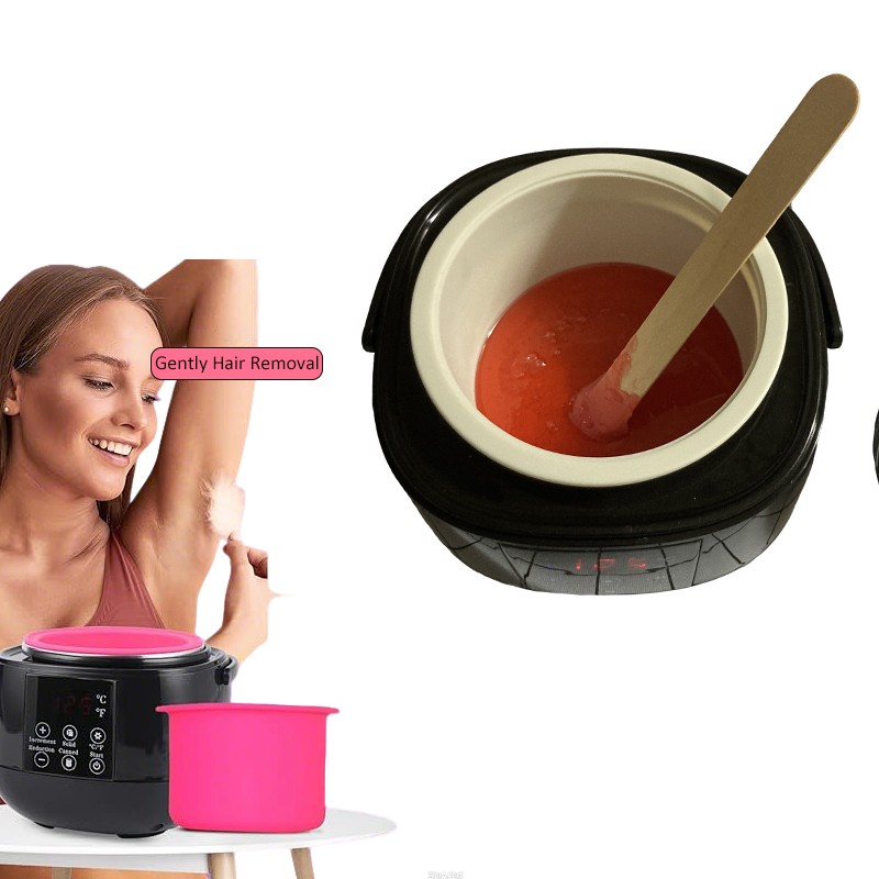 Easy-to-Clean Electric Hair Removal Wax Warmer Salon Use Body Wax Heater with Silicon Bowl Digital Display Wax Melting Machine