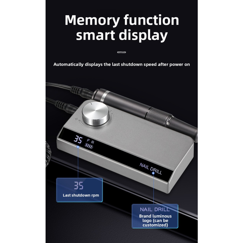 Portable Rechargeable  Nail Drill Machine for Nail Salons Plastic Cuticle Remover Drill Machine