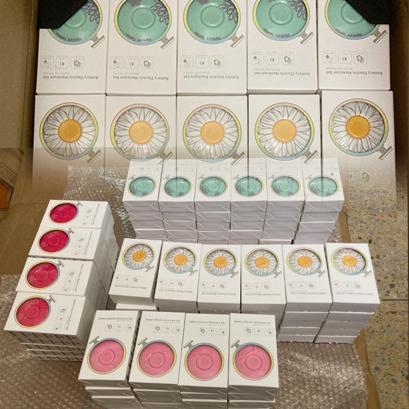 New Arrival 6 in 1 2in1 Baby Electric Nail Trimmer Daisy Blooming Fashion Modern Baby Nail Clipper  Kids Manicure  Nail Trimmer