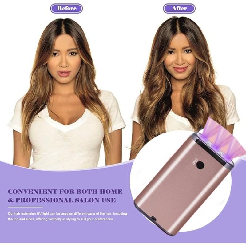 The Latest UV Purple Lamp Quick-drying Wig Extension Hair Extension Curing Lamp Tool Set Hair Extension Lamp