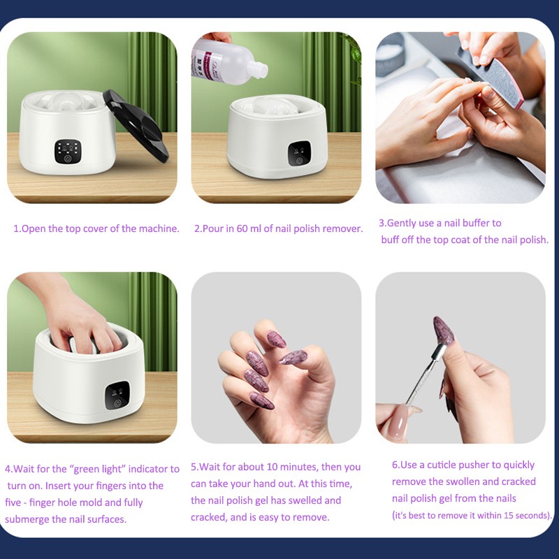 36W Gel Nail Polish Remover Mini Electric Hand-held Special for Easy Nail Polish Removalergonomic Design Soak off Bowl