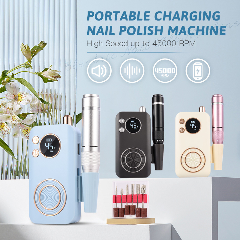 45000RPM Charging Nail Polish Remover, Portable Nail Polish Remover, Nail Polish Remover