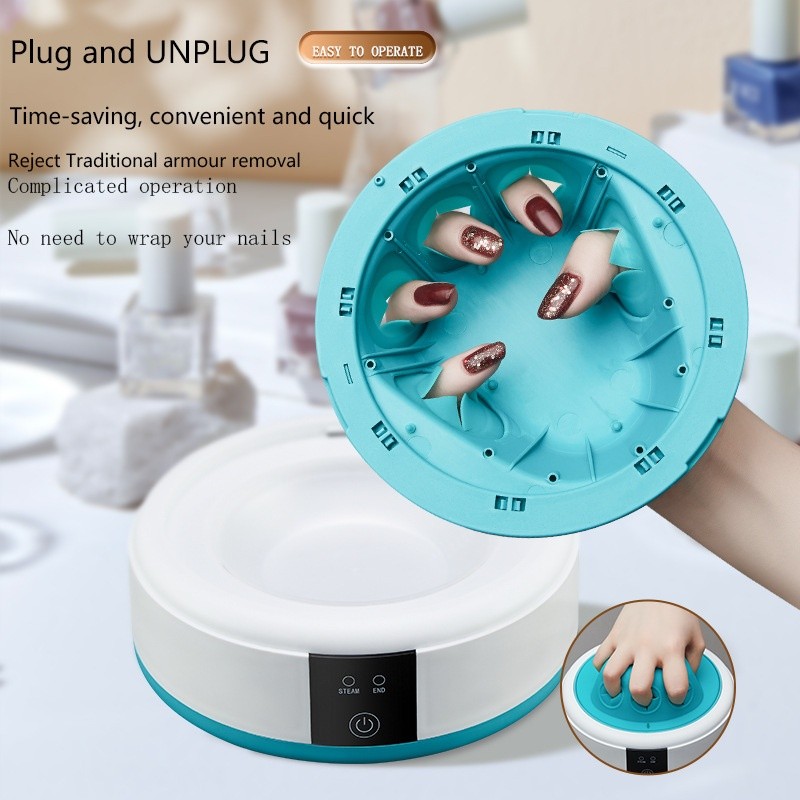 Cross-Border Nail Salon Special Beauty Nail Polish Removal Steam Nail Remover Electric Tool With Plastic Material