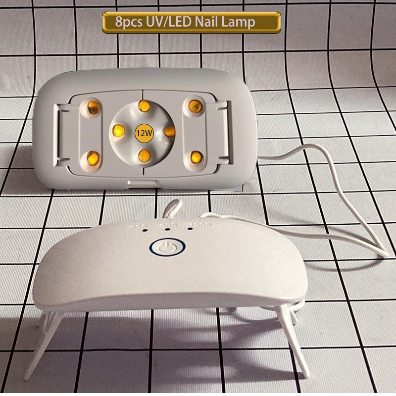 New Listing Professional Mini UV LED Gel Nail Lamp 12W Cordless Portable Table Lamp for Home Use Drying