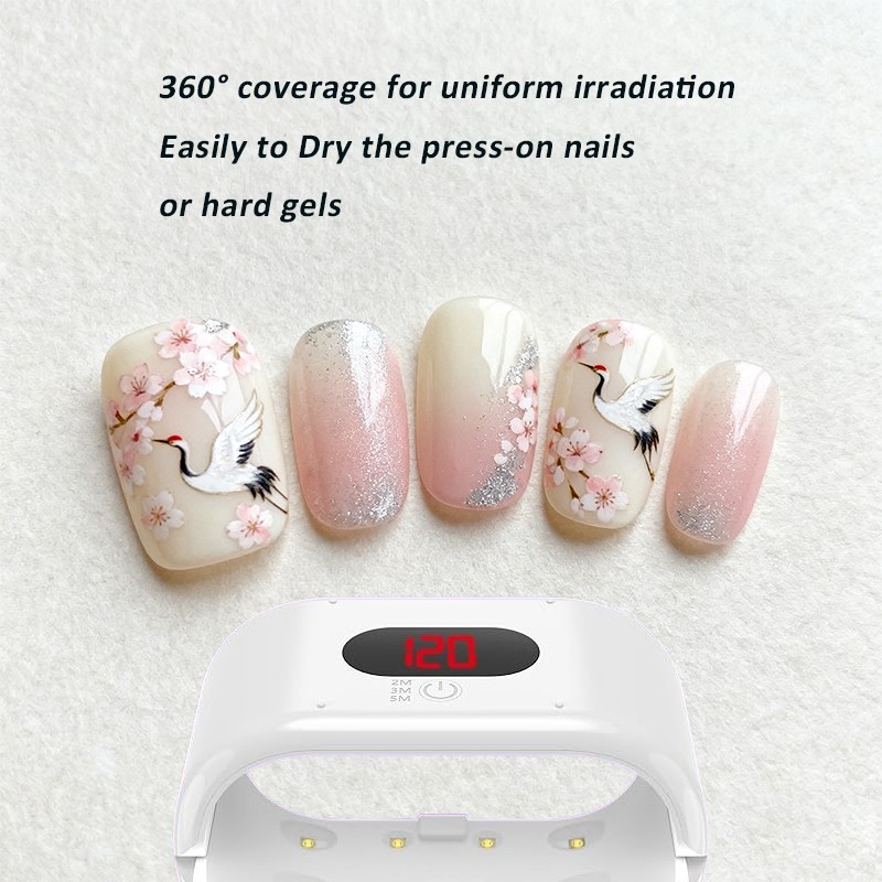 Nail Glue UV Gel Lamp for Press on Nails Uv Dual Light Source Sunshine 36w Dryer Cure Art Kits Led Portable UV Gel Lamp