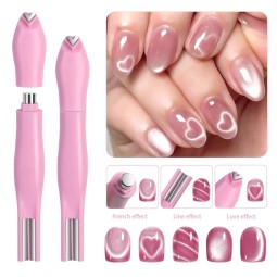 Three-in-One Professional Cat's Eye Nail Polish Glue Strongly Magnetic Love Magnet Multi-Function Cylindrical Nail Art Heart