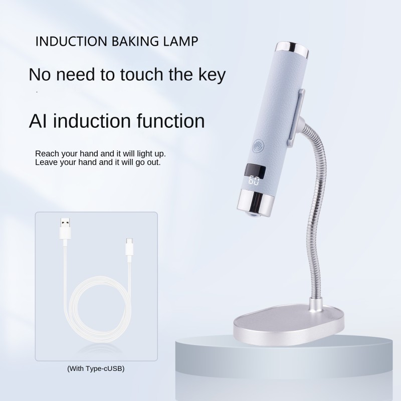 AI Intelligent Sensing Nail Art One-line Lamp, Automatic Nail Art Lamp, Handheld Small Light Therapy Lamp Nail Lamp