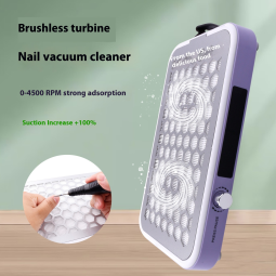 High-Suction Ultra-Thin Silent Dual-Turbo Nail Polishing Dust Removal Vacuum Cleaner Plastic Double Side Solid for Nail Salons