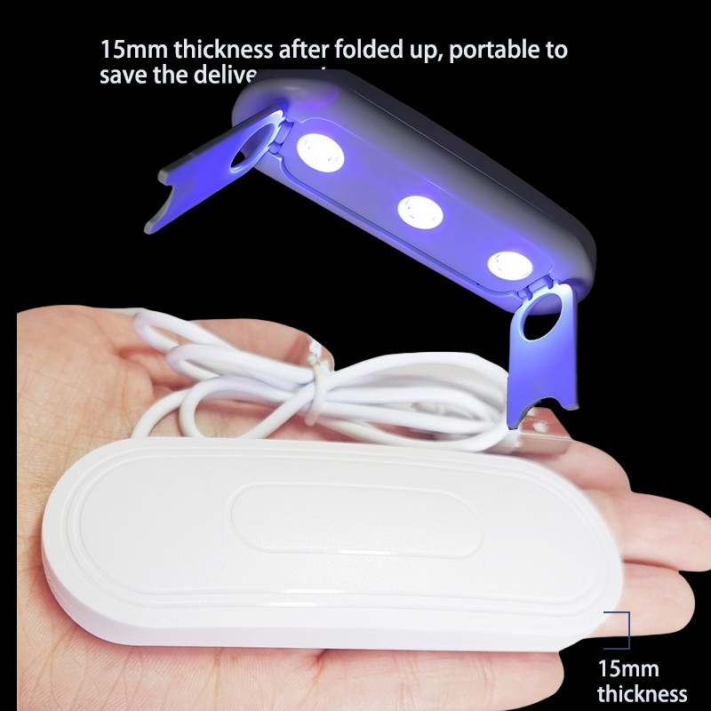 Sun Nail Usb Phototherapy 6 w Uv Nail Lamp Mini 3pieces Led Beads UV Finger Toe Nail Lamp