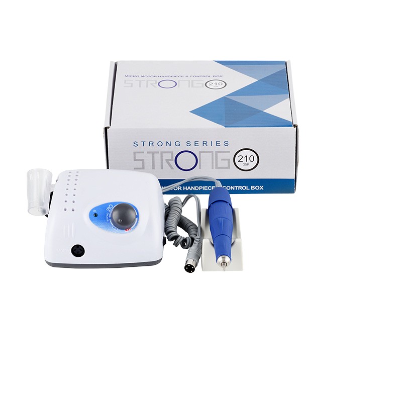 OEM 65W Ultra Strong 210 Korea Original & 102L Nail Making Machinery 40000rpm Brush Strong 210 E-file Nail Drill Machine