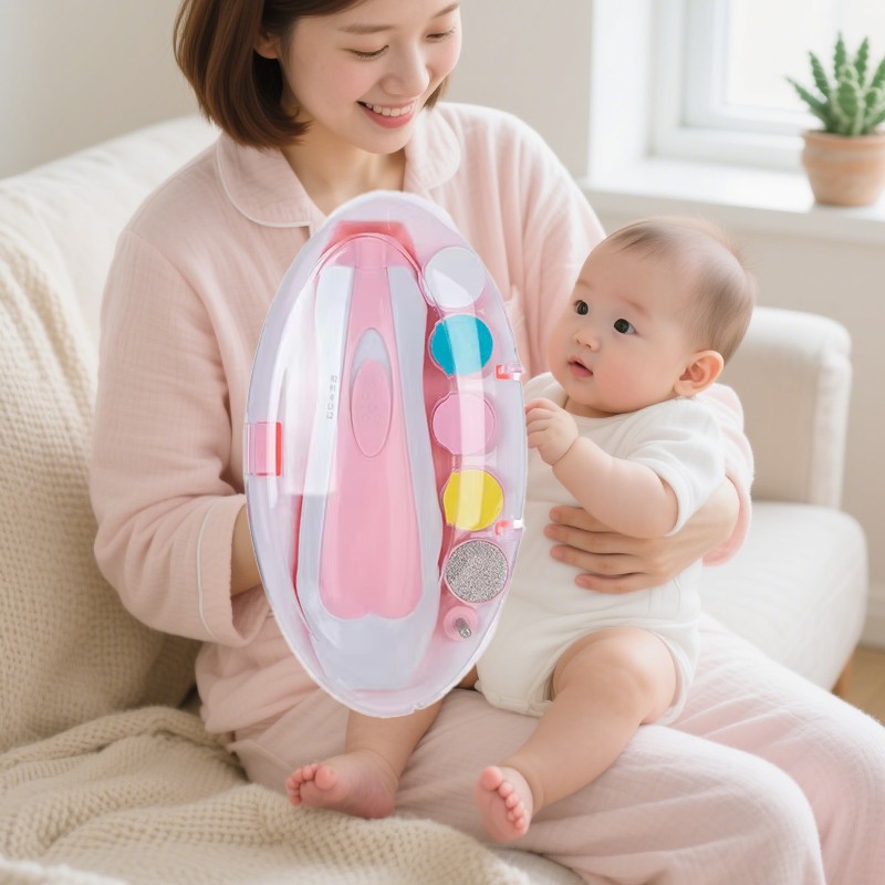 Professional Electric Nail Clipper Cutter Trimmer Scissors Kit Infant Manicure File Drill Light for Newborn Kids Adults