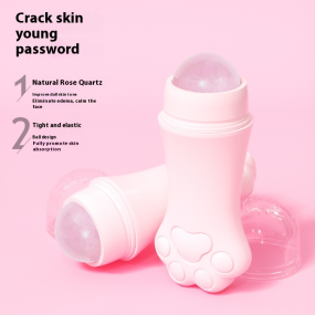 New Cat Paw Rose Stone Volcanic Stone Oil Absorbing Roller Ball Makeup Tools for Face Skin Repair and Oil Removal