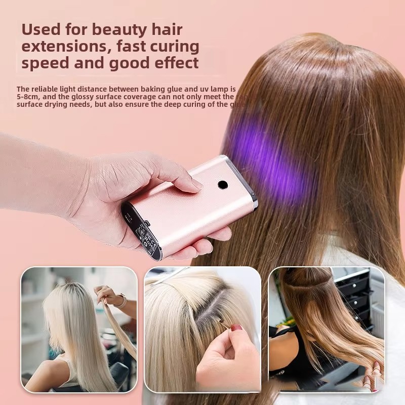 The Latest UV Purple Lamp Quick-drying Wig Extension Hair Extension Curing Lamp Tool Set Hair Extension Lamp
