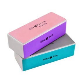 4 Color Stock Soft Sponge Step 4 Buff Four Way Buffer Cuboid Square Blocks  with 4 Sides Polish & Shine