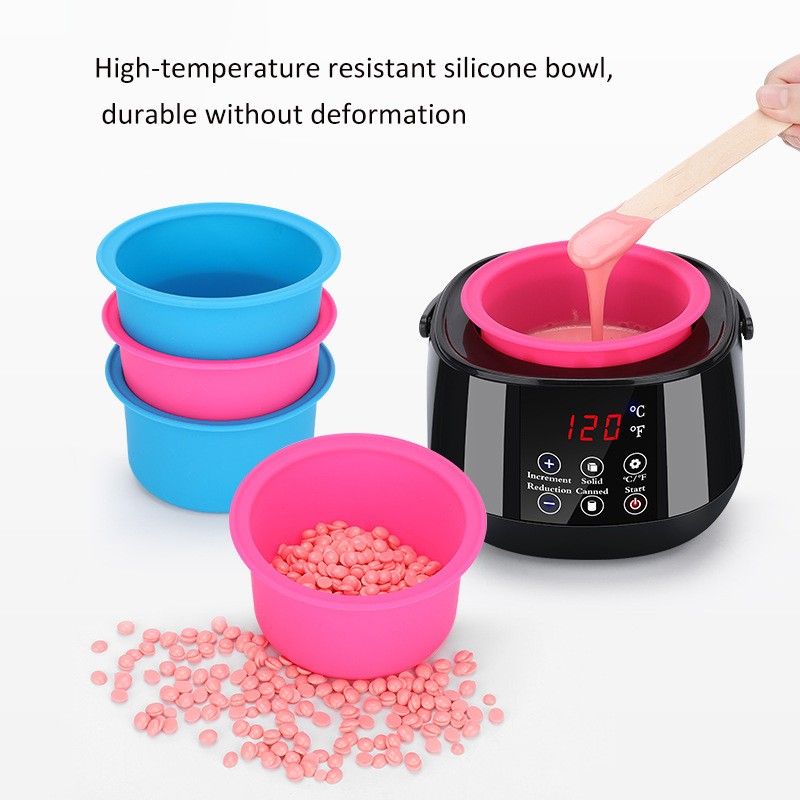 Easy-to-Clean Electric Hair Removal Wax Warmer Salon Use Body Wax Heater with Silicon Bowl Digital Display Wax Melting Machine