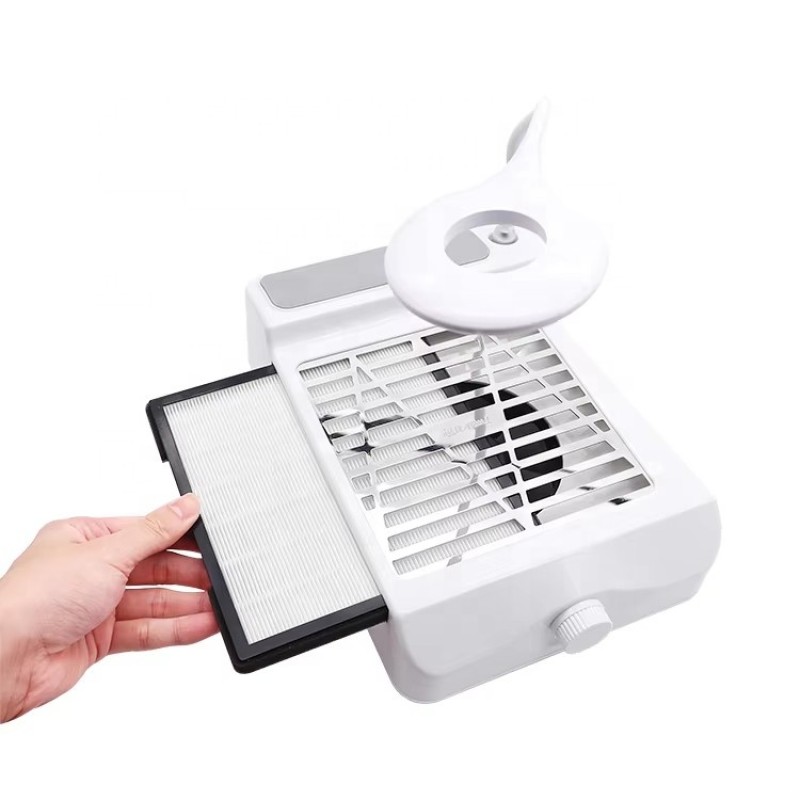 Nail Art 3-in-1 Nail Art Dust Vacuum Cleaner, Nail Art Hand Rest and Lighting Integrated Set, Nail Art Workbench Machine