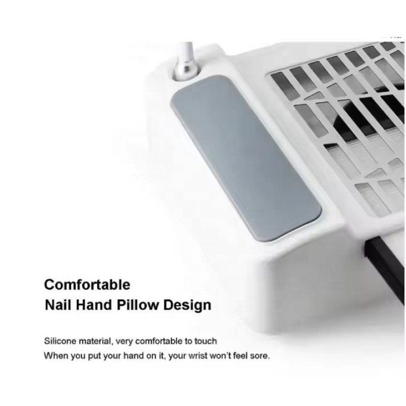 Nail Art 3-in-1 Nail Art Dust Vacuum Cleaner, Nail Art Hand Rest and Lighting Integrated Set, Nail Art Workbench Machine