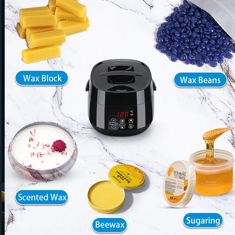 500CC Digital Display Salon Wax Machine All Body Hair Removal Electric Power Supply Heating Function Home Use-Face Feet Target