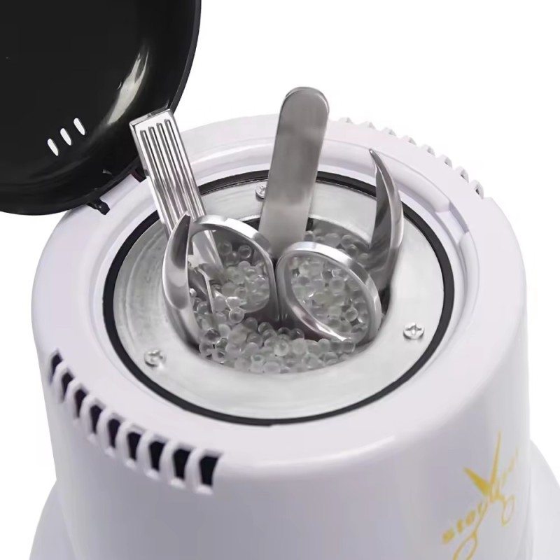 HJS  100W High Temperature Nail Tools Disinfection Box Quartz Sand Metal Makeup  Tools Sterilizer Box