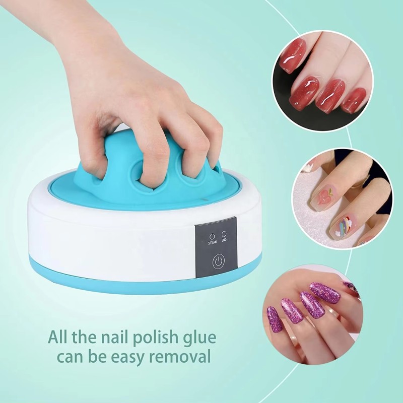 Upgraded Steam Intelligent Electric Portable Nail Polish Glue Nail Cleaning Water Steam Nail Removal