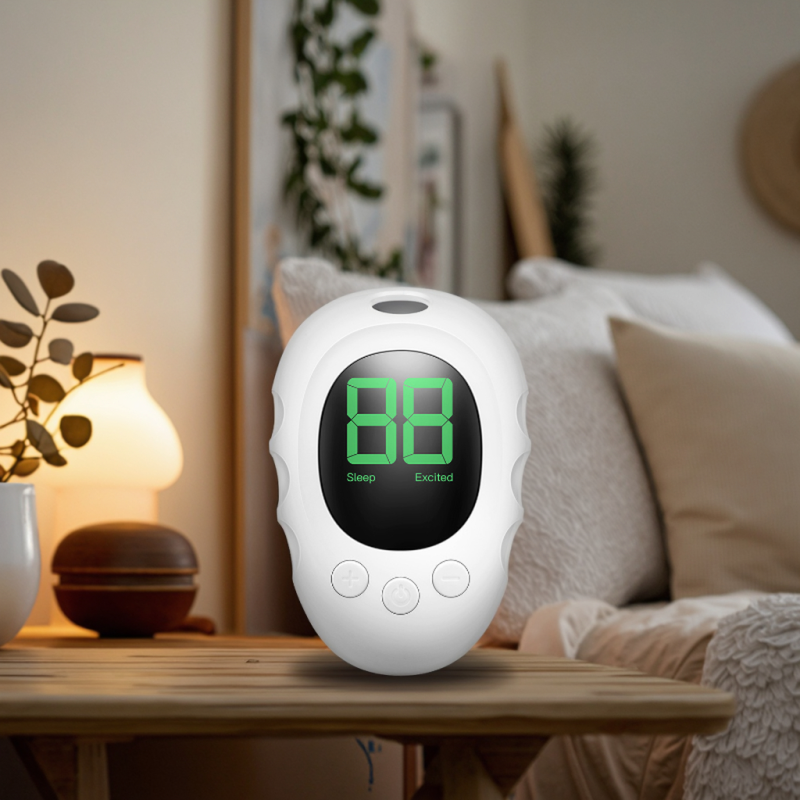 Portable 150mAh Wireless Instrument Professional Home Use LCD Display EMS Handheld Sleep Aid Micro-Current Device 32g ABS