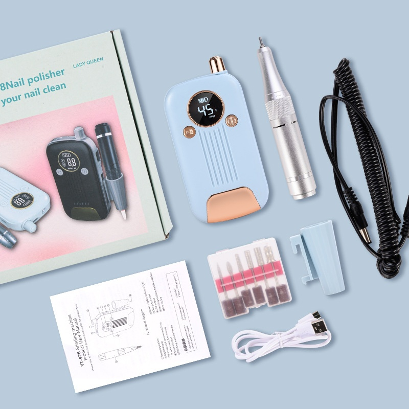 Nail Art Portable 45000RPM High-speed Compact Mini Nail Polish and Nail Remover