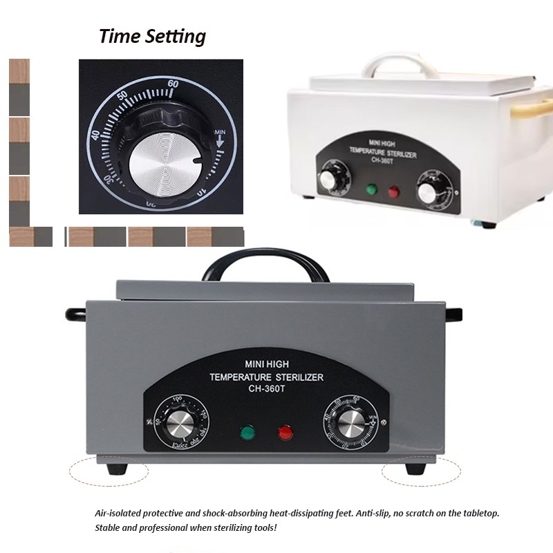 HJS Pro Salon High Temperature  Dry Heating Nail Sterilization Cabinet High Power 300watts Large Capacity Manicure Sterlizer