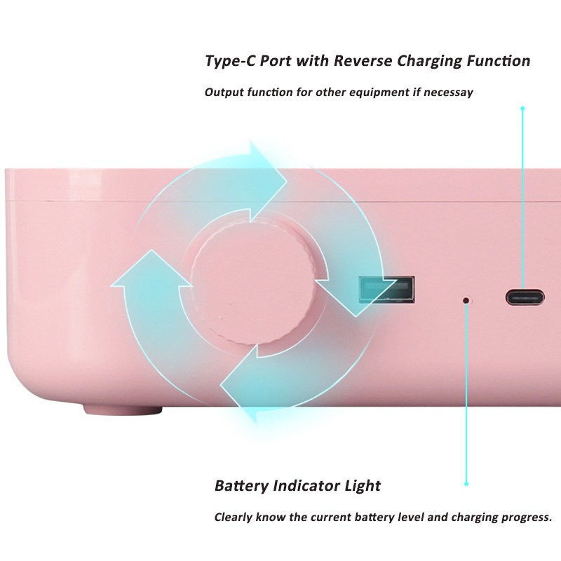 New Arrival 48W Brushless Nail Dust Collector Fan Strong 4000rpm Suction Power Pink Electric Vacuum Salon